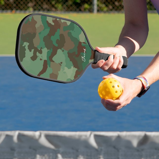 Camouflage Personalised Pickleball Paddle (Insitu)