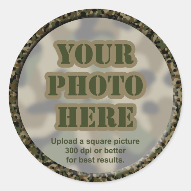Camouflage Photo Stickers (sheet of 20 small) (Front)