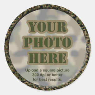 Camouflage Photo Stickers (sheet of 20 small)