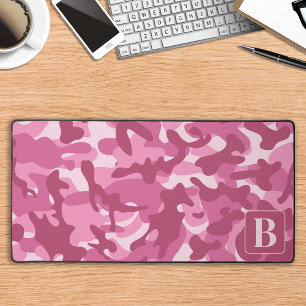 Camouflage Pink Cool Personalised Girly Camo Desk Mat