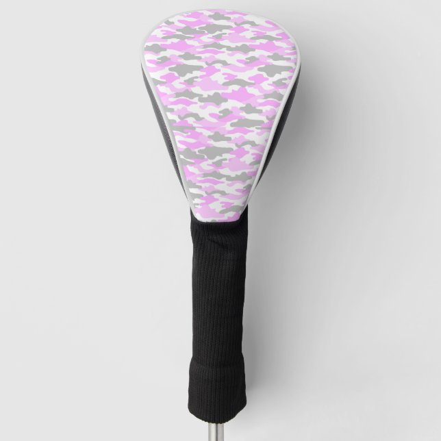 CAMOUFLAGE (PINK) GOLF HEAD COVER (Front)