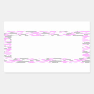 Camouflage Pink Rectangular Sticker