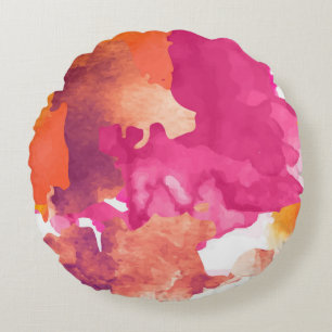 Camouflage Pink Round Cushion
