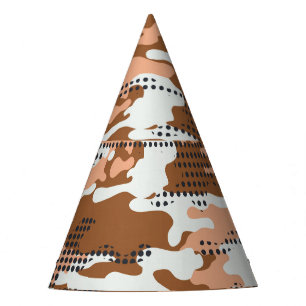 Camouflage Polka Dot: Abstract Seamless. Party Hat