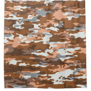 Camouflage Polka Dot: Abstract Seamless. Shower Curtain