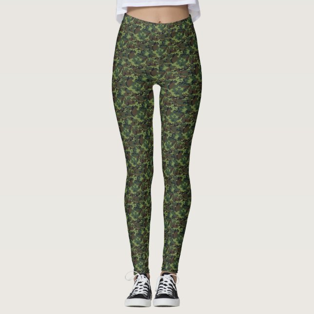 Camouflage print leggings (Front)