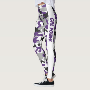 Camouflage Purple GRL Power Leggings