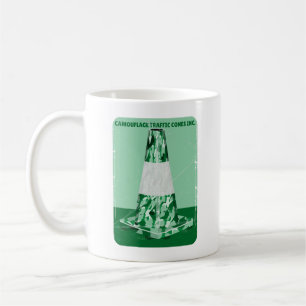 Camouflage rd cone funny traffic cone coffee mug