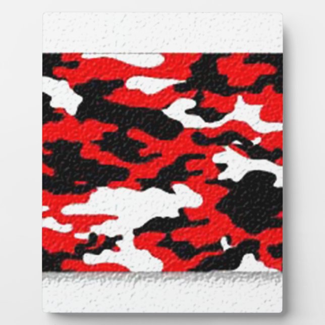 Camouflage Red Patterns Plaque (Front)