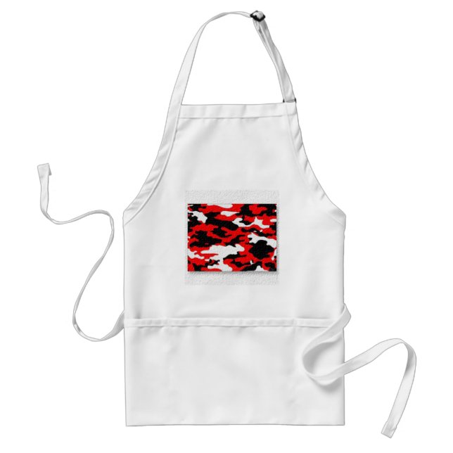 Camouflage Red Patterns Standard Apron (Front)