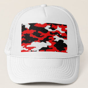 Camouflage Red Patterns Trucker Hat