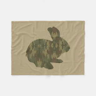 Camouflage Silhouette Bunny Fleece Blanket