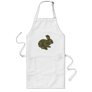 Camouflage Silhouette Easter Bunny Apron