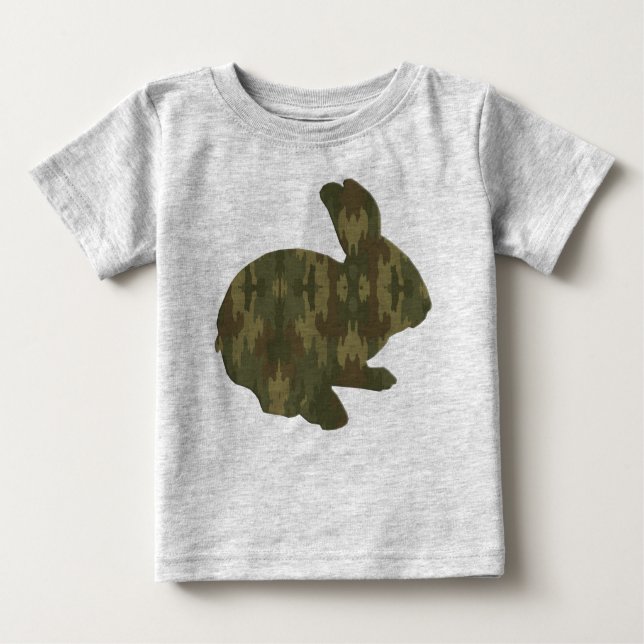 Camouflage Silhouette Easter Bunny Shirt (Front)
