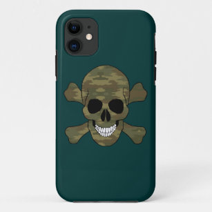 Camouflage Skull And Crossbones iPhone 5 Case