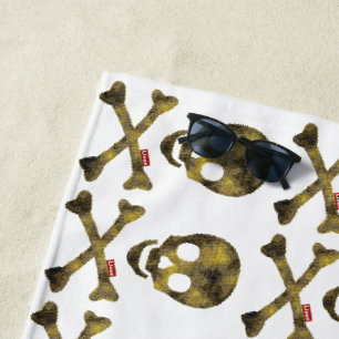 Camouflage Skull Beach Towel