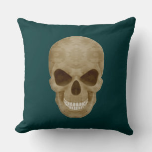Camouflage Skull Throw Pillow