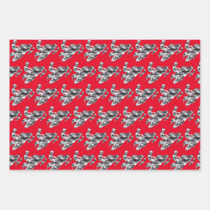Camouflage Snowmobile Wrapping Paper Sheet