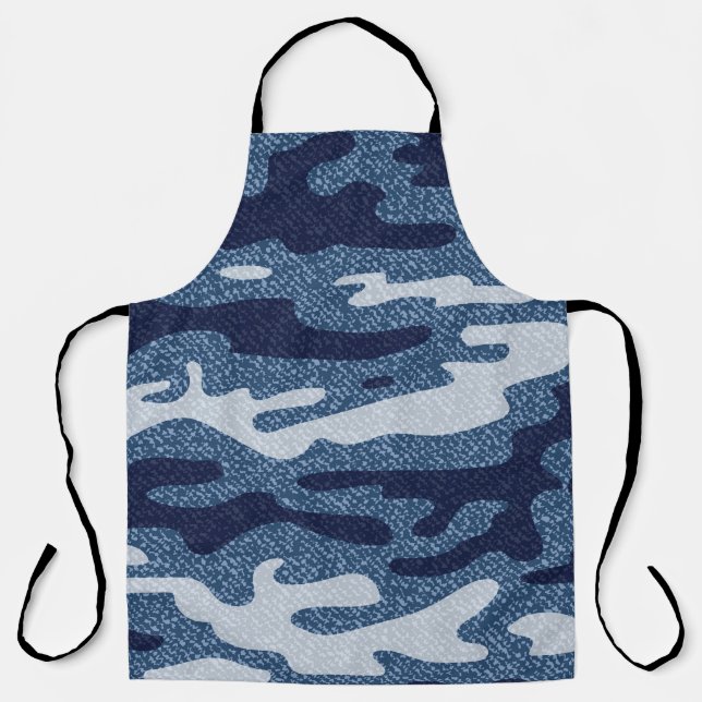 Camouflage Spotted Denim Jeans Pattern Apron (Front)