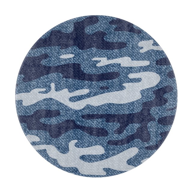 Camouflage Spotted Denim Jeans Pattern Cutting Board (Front)