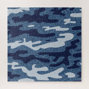 Camouflage Spotted Denim Jeans Pattern Jigsaw Puzzle