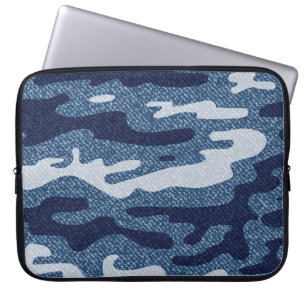 Camouflage Spotted Denim Jeans Pattern Laptop Sleeve
