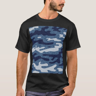 Camouflage Spotted Denim Jeans Pattern T-Shirt