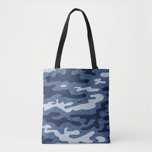 Camouflage Spotted Denim Jeans Pattern Tote Bag (Front)
