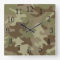 Camouflage Square Clock
