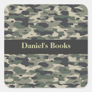 Camouflage Square Sticker