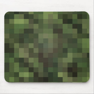 camouflage squared green mouse pad