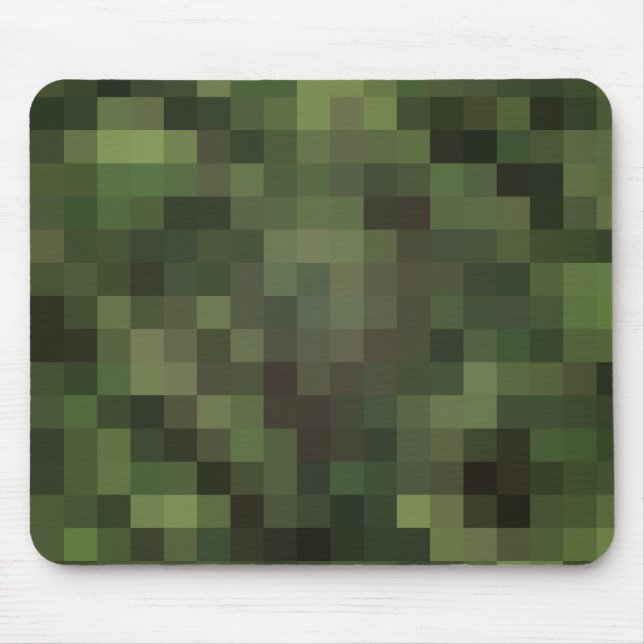 camouflage squared green mouse pad (Front)