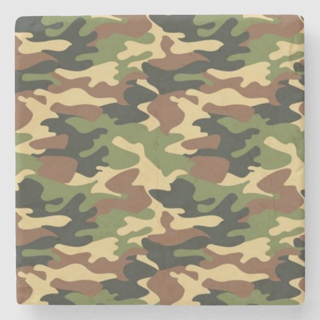 camouflage stone coaster (Front)