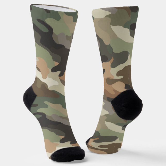 Camouflage Sustainable Premium Crew Sock (Angled)
