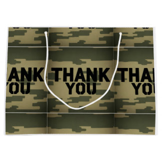 Camouflage "Thank You" Gift Bag