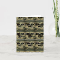 Camouflage "Thank You" Gift Card