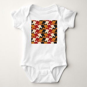 Camouflage unicorn heads, repeating pattern. baby bodysuit
