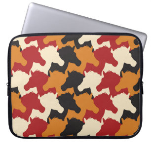 Camouflage unicorn heads, repeating pattern. laptop sleeve