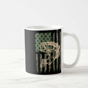 Camouflage Usa Flag Big Mouth B Fishing 1 Coffee Mug