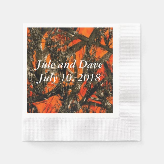 Camouflage Wedding Napkins (Front)