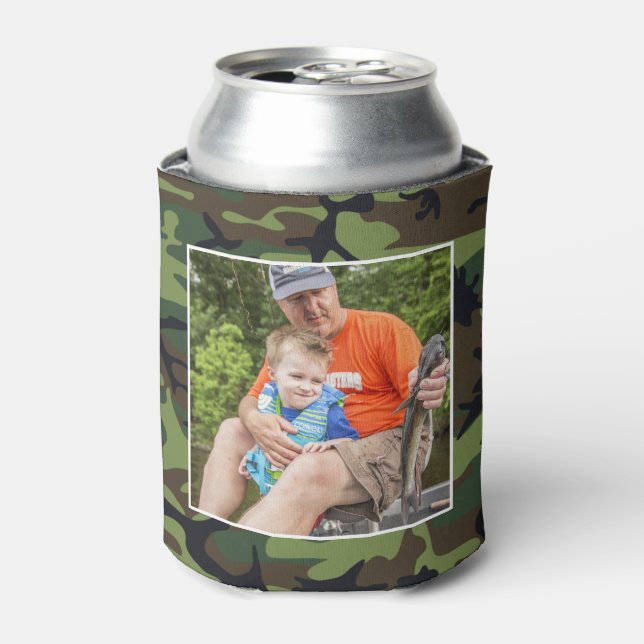 Camouflage with Photo Can Cooler (Can Front)