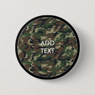 Camouflage Woodland 6 Cm Round Badge