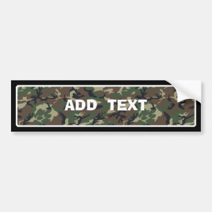 Camouflage Woodland Bumper Sticker