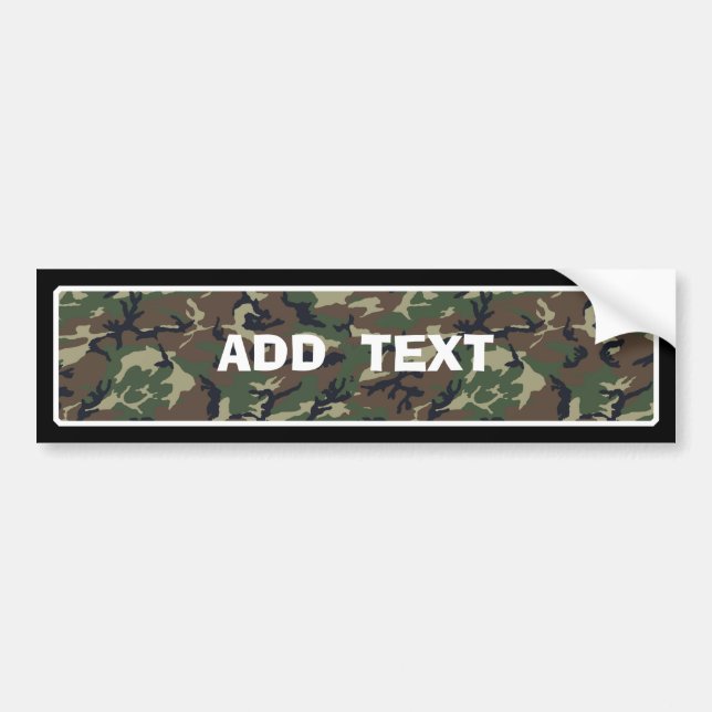 Camouflage Woodland Bumper Sticker (Front)