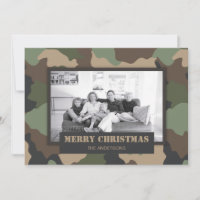 Camouflage Woodland Camo Military Christmas Photo