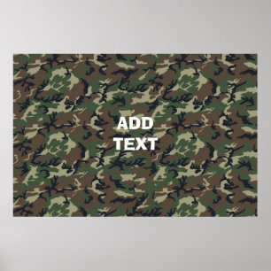 Camouflage Woodland Poster