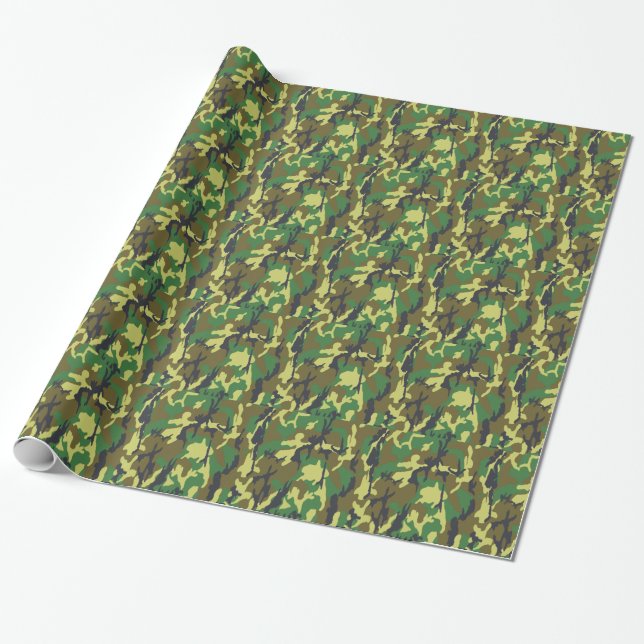 Camouflage Wrapping Paper (Unrolled)