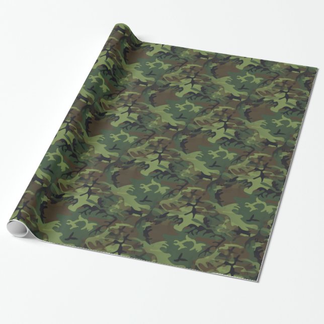 Camouflage Wrapping Paper (Unrolled)