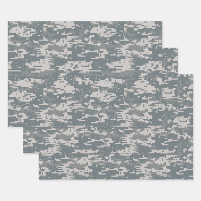 Camouflage wrapping paper, Digital Camouflage Paper Sheet (Set)
