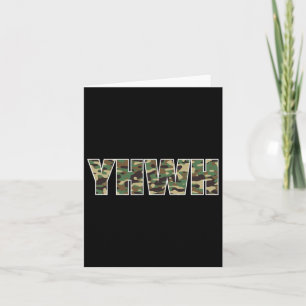 Camouflage Yhwh Yahweh Christian Camo Hunting  Card